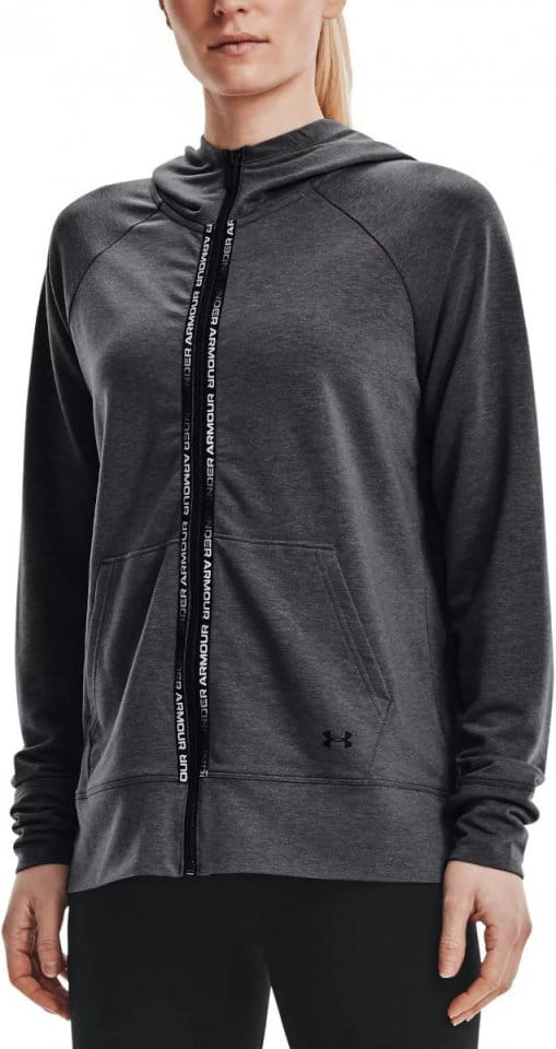Sudadera con capucha Under Armour Rival Terry Taped FZ Hoodie-GRY