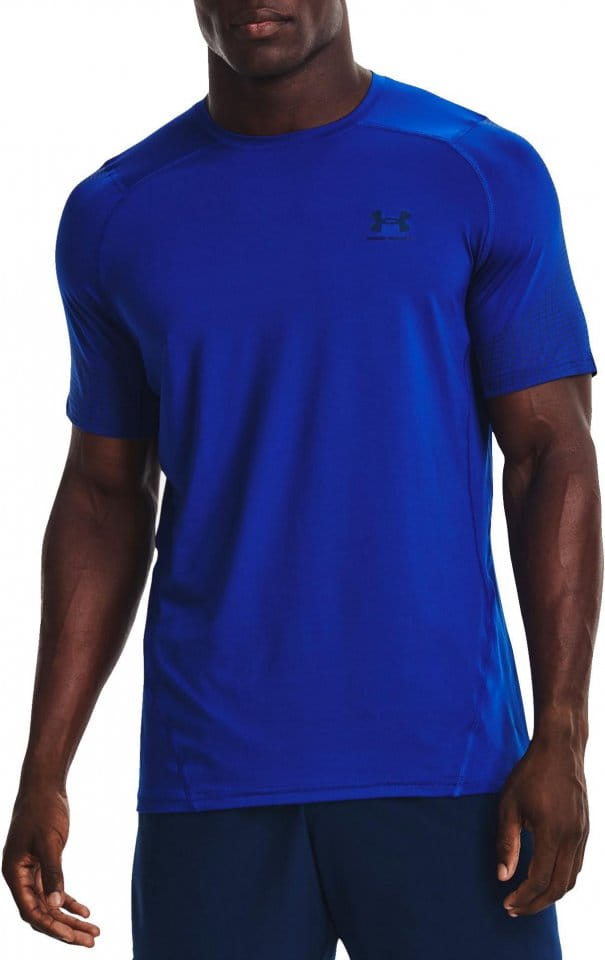 Camiseta Under UA HG Armour Fitted Nvlty SS-BLU