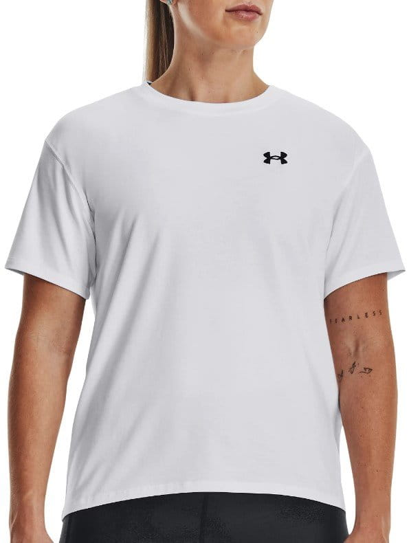 Camiseta Under Armour UA Esential Cttn Stretch Tee-WHT