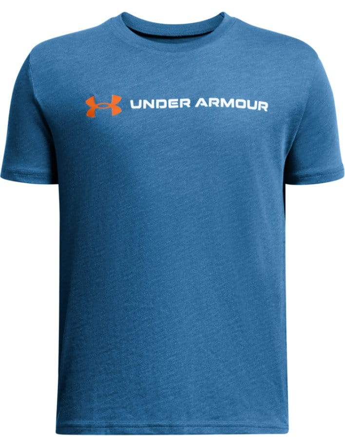 Camiseta Under Armour UA B LOGO WORDMARK SS-BLU