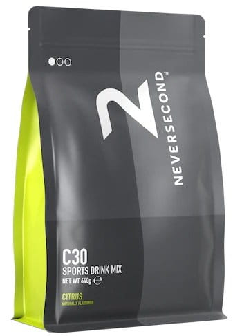 Bebida deportiva iónica en polvo Neversecond C30 640g cítricos