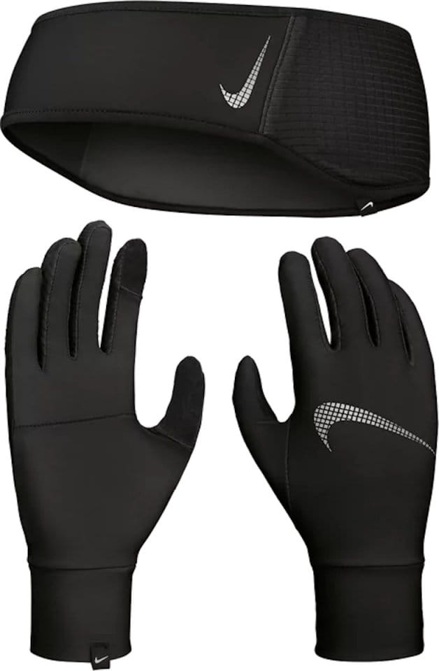 Establecer Nike Womens Essential Running Headband and Glove Set