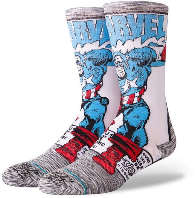 Calcetines STANCE CAPTAIN AMERICA COMIC GREY