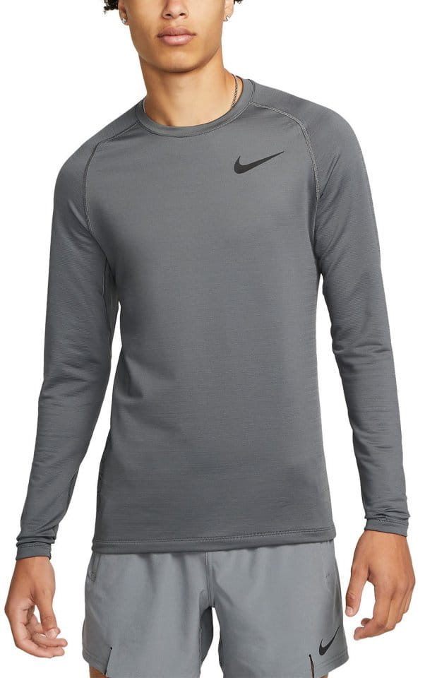 Camiseta de manga larga Nike Pro Warm Sweatshirt Grau Schwarz F068