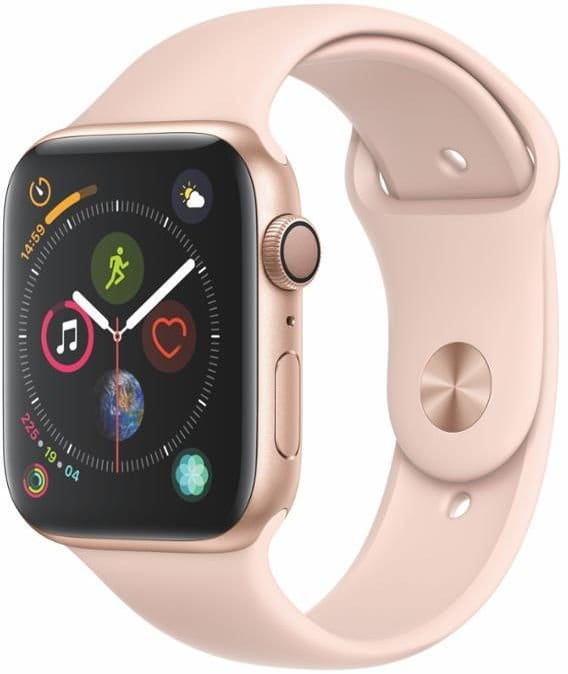 Reloj Apple Watch Series 4 GPS, 44mm Gold Aluminium Case with Pink Sand Sport Band