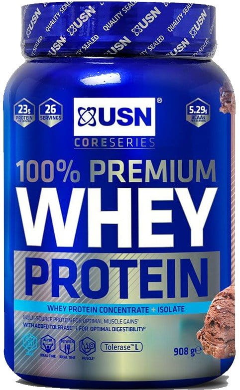 Proteínas en polvo USN 100% Whey Protein Premium čokoláda 908 g
