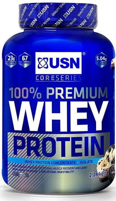 Proteínas en polvo USN 100% Whey Protein Premium smetanová sušenka 2.28kg