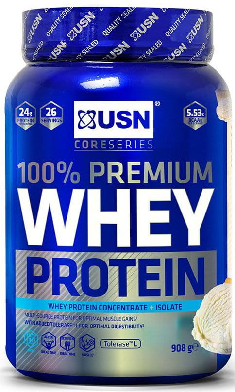 Proteínas en polvo USN 100% Whey Protein Premium vanila 2.28kg